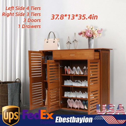 Large wooden shoe cabinet - wooden,