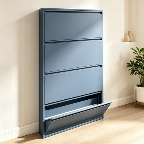 Metal shoe cabinet with - with, 4