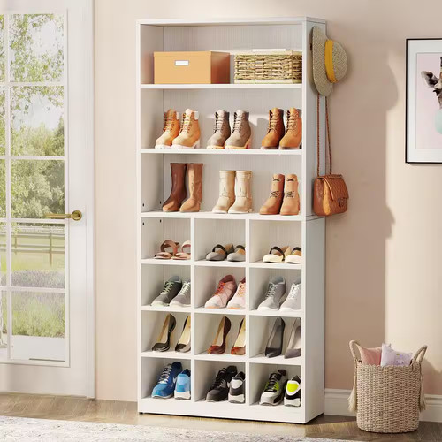 Lauren white shoe cabinet - lauren,