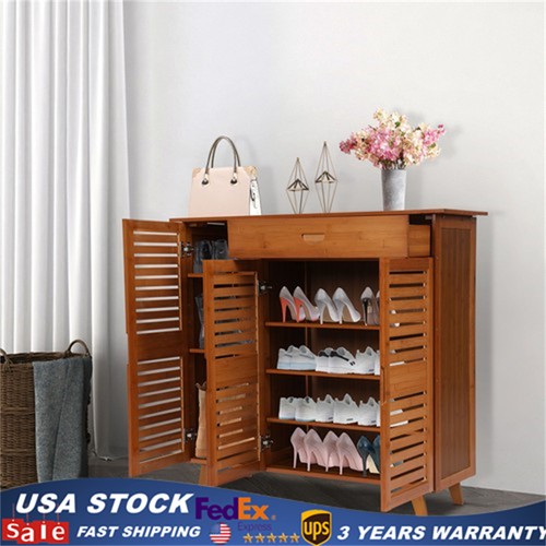 Large wooden shoe cabinet - large,