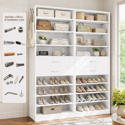 Set tall shoe cabinet - cabinet, 20