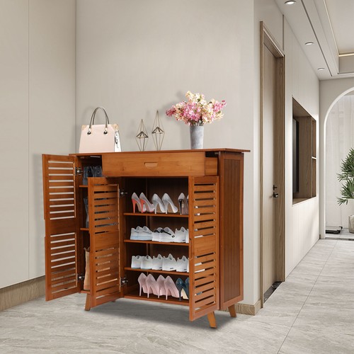 Large wooden shoe cabinet - wooden,